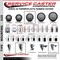 Service Caster 4'' Thermo Rubber Swivel 7/16'' Stem Caster Set 2 Total Lock Brake, 4PK SCC-GRTTL20S414-TPRB-716138-2-S-2 - alternate 4